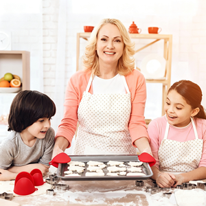 Silicone Heat Resistant Oven Mitts Mini Anti-scald Pot Holder Clip Kitchen Baking <b>Microwave</b> Bowl Gripping Gloves - Product Image 4