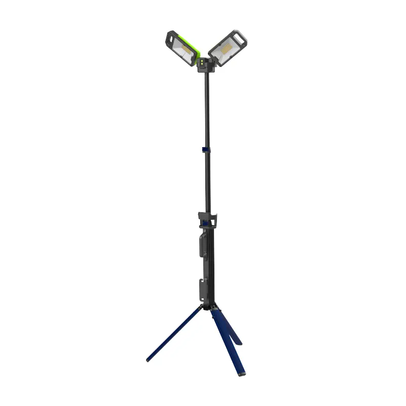 TOMAC Professional Twin Light 5000lm Portable Tripod Stand Floor type rechargeable work flood lights