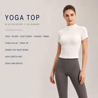 Pantalon de yoga double couche pour femme, tricoté intérieur/extérieur, maintien optimal, anti-remontée, toucher doux, polyester élasthanne, pour entraînement sportif, vente en gros