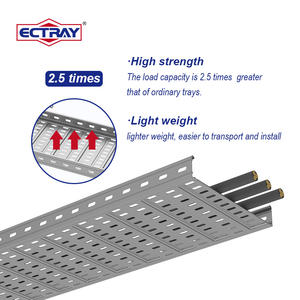 ECTRAY Chemin de câbles à économie d'énergie Chemin de câbles extérieur anti-corrosion robuste Taille personnalisée Chemin de câbles en zinc, aluminium et magnésium - Product Image 3