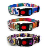 Collar de perro de estilo bohemio de lujo, correa ajustable de fibra de Metal XL, estampado reflectante personalizado, superventas, cintas de PVC