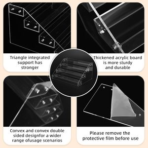 Hiện đại thân thiện với môi 4-Tier rõ ràng <span class=keywords><strong>Acrylic</strong></span> trang điểm & nước hoa tổ chức hai mặt hiển thị đứng với đánh bóng kết thúc cho cửa hàng sử dụng - Product Image 2