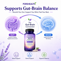 Capsules Probiotiques Personnalisées avec Acide Gamma-aminobutyrique 50 Milliards d'UFC Végétariennes Sans Produits Laitiers Sans Gluten Équilibre Intestinal Concentré