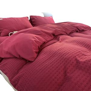 Ensemble de literie en flanelle de style Sheinss en velours épais Sunny Textile, jupe de lit, housse de <span class=keywords><strong>couette</strong></span>, taies d'oreiller - Product Image 1