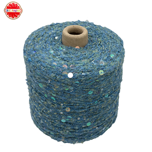 Hilo de lentejuelas de lazo degradado súper suave, nuevo, colorido, teñido, de lana, acrílico, nailon, poliéster, ecológico, reciclado, de alta calidad. - Product Image 4