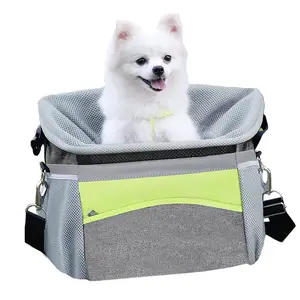 Безопасная велосипедная корзина для собак, дизайнерская переноска для питомцев, автомобильное переносное сиденье для маленьких собак и кошек со светоотражающими полосками