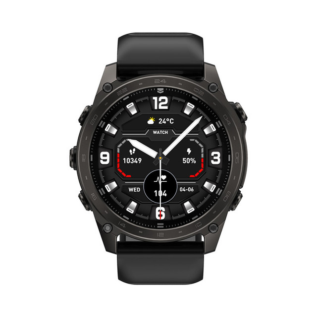 New Outdoor Rugged Smart Watch AMOLED Screen 5ATM 50M Waterproof Fitness Tracker Big Battery BT Call Flashlight Compass Magnetic