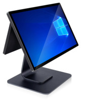 Sistema POS Todo en Uno con Pantalla de 15.6'' + 10.1'', Cuerpo de Aleación de Aluminio, para Windows/Android, para Restaurantes y Tiendas Minoristas