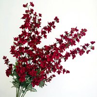 Fleurs artificielles de Delphinium à 3 têtes en soie de haute qualité, blanches, bleues et violettes, pour mariage, décoration intérieure et arrangements floraux