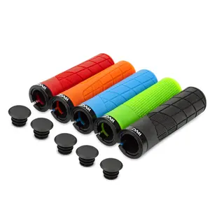 Wake Lock-On Mountainbike Grips, Fietsstuur Locking Grips, antislip Mtb Handvat Grips (Zwart, Rood, Blauw, Groen, Oranje)