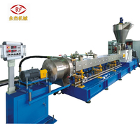 Nouveau HDPE compoundage double vis extrudeuse talc/TIO/CaCO3 talc Masterbatch Machine avec moteur PLC fabrication