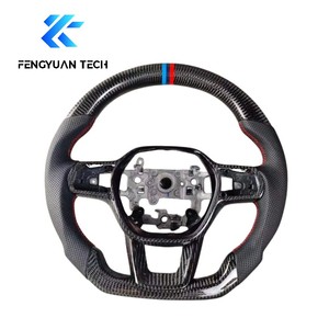 Volante Deportivo de Fibra de Carbono Forjado con Luces LED para <span class=keywords><strong>Honda</strong></span> <span class=keywords><strong>CRV</strong></span> 11ª Gen, Civic Si <span class=keywords><strong>Type</strong></span> <span class=keywords><strong>R</strong></span> FK7 2021 2022 <span class=keywords><strong>2023</strong></span> 2024 2025 2026 - Product Image 6