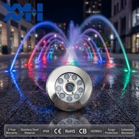 Pompe à eau LED pour fontaine, éclairage paysager RGB, programmable à vitesse variable, DMX512, IP68, acier inoxydable, pour extérieur
