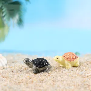 Yapay kaplumbağa modeli akvaryum peri bahçe dekor dekorasyon küçük hayvan tema yer yaz plaj manzara minyatürleri oyuncaklar