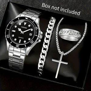 Reloj de Cuarzo de Alta Gama para Hombre, Resistente al Agua, Estilo Ejecutivo, Digital, con <span class=keywords><strong>Calendario</strong></span>, Correa de Acero Inoxidable, Caja de Aleación - Product Image 2