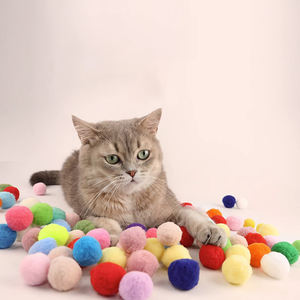 Lanceur de balle pour chat en plastique interactif, nouveau jouet pour animaux de compagnie, jouets amusants interactifs, balle en laine colorée à haute élasticité - Product Image 4