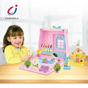 Collectie Item Kinderen Spelen Plastic Poppenhuis Diy Meubelen Model Huis Speelgoed