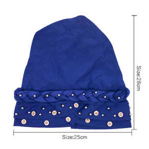 UNIQ-turbante con cuentas para mujer, pañuelo para la cabeza, musulmán, para <span class=keywords><strong>quimioterapia</strong></span> - Product Image 6