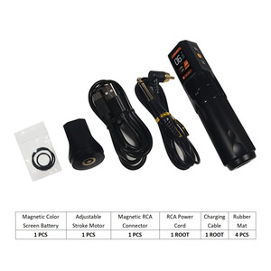 เครื่องสักโรตารี่ไร้สายมอเตอร์ไร้แปรงถ่าน 2000mAh พร้อมหน้าจอ IPS ปรับระยะชักได้ ปากกาสำหรับงานศิลปะบนร่างกาย - Product Image 6