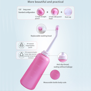 Bidet portable 500 ml en TPE, pulvérisateur de <span class=keywords><strong>toilette</strong></span>, pour camping en extérieur, soins féminins, hygiène post-partum, bouteille de bidet de voyage SNL Nouveau - Product Image 2