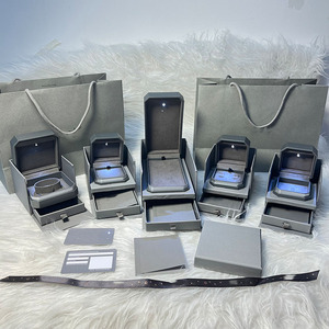 Wholesale Quality LED Light Jewelry <b>Box</b> Wedding <b>Ring</b> Gift <b>Box</b> Custom Logo <b>Box</b> for Jewelry - Product Image 1