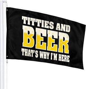 3 x5ft resistenza ai raggi UV Titties birra ecco perché sono qui bandiera per Banner decorativo esterno - Product Image 4