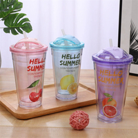Gobelets en plastique transparent à double paroi avec couvercle et paille, à paillettes, pour café, eau et bubble tea, réutilisables