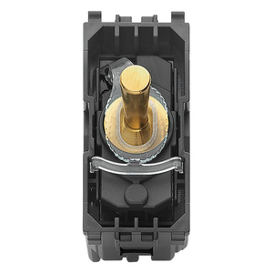 Interruttore a Muro Vintage Oro 1P 10AX 5.1x6.5x2.7cm - Product Image 1