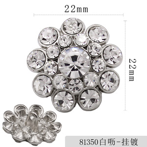 Vòng rõ ràng tinh thể đá Snap Nút Rhinestone nút cho may may mặc phụ kiện - Product Image 4