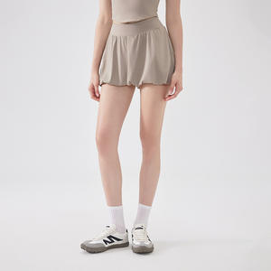 Rok tenis pinggang tinggi kuncup bunga rok pendek legging bawaan dengan saku pakaian olahraga Golf gaun Mini rok pendek Yoga - Product Image 4