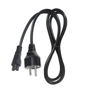 VDE Listed 16A 16A/250V EU Standard CEE 7/7 3 Pin to C5 for PC Computer Power Cord Cable