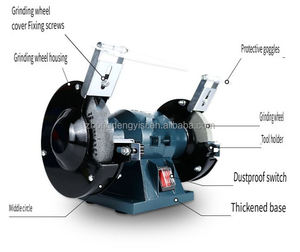 <b>Bench</b> Grinder &belt Sander One Machine With Two Functions 2024 Hot Sale for Home and Factory Workshop Use With Good Quality - Product Image 4