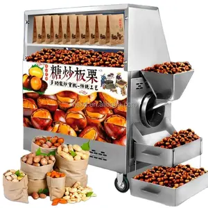 Máquina de enrolamento de sementes de girassol e peanuts, máquina de torneamento de girassol/porca de aço inoxidável para alimento/equipamentos de pedaço de castanha frita automática