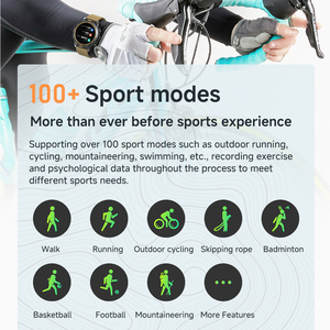 <span class=keywords><strong>QSF</strong></span> hommes 1.43 ''écran HD AMOLED IP68 étanche montre intelligente podomètre calories santé activité Tracker mode sport montres intelligentes - Product Image 6