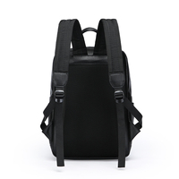 Sac à dos pour ordinateur portable 15,6 pouces en cuir PU imperméable de haute qualité avec logo personnalisé, grande capacité, idéal pour les voyages d'affaires et les étudiants