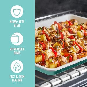 Bandeja para Hornear en Oferta, Antiadherente, de Cerámica Saludable, Libre de PFAS, Fácil de Limpiar, Regalo para el Día de <span class=keywords><strong>la</strong></span> Madre - Product Image 3