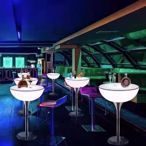 طاولة حديثة ورخيصة اللون متغيرة وقابلة لإعادة الشحن ومتوهجة للحفلات الليلية ، طاولة ليد - Product Image 6