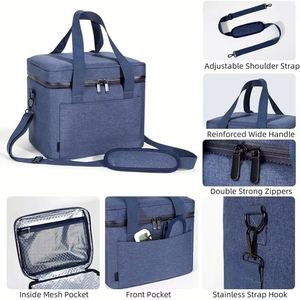 24 Can Leakproof Travel Beer Cold Thermal Bags Beach Summer Picnic Collapsible Custom Soft Cooler Insulated Bag - Product Image 5