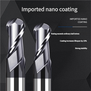 Xi măng cacbua vonfram thép góc ngoài bán kính 2-Sáo bóng phay cắt <span class=keywords><strong>CNC</strong></span> để gia công các bộ phận thép - Product Image 5