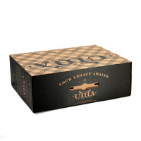 Boîte cadeau en papier kraft personnalisée avec poignée, motif imprimé personnalisé pour l'emballage de boîte cadeau