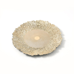 Usine en gros 13 pouces flocon <span class=keywords><strong>de</strong></span> neige <span class=keywords><strong>doré</strong></span> PS planche <span class=keywords><strong>de</strong></span> charge vaisselle écologique pour les mariages banquets fêtes d'anniversaire - Product Image 4