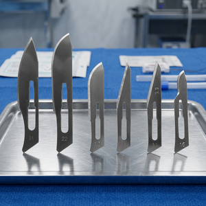 Lames chirurgicales stériles en acier inoxydable, boîte de 12 pièces, lames de scalpel jetables pour usage hospitalier et clinique - Product Image 3