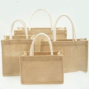 Sac en jute tendance fabriqué en Chine, sac en jute personnalisé avec logo imprimé, sac fourre-tout en jute de haute qualité, sac de shopping en jute - Product Image 6