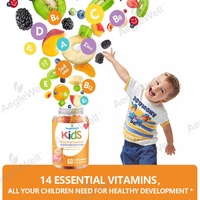 Gummies multivitaminées pour enfants Aeglewell |   Vitamines essentielles quotidiennes A, C, D, zinc |   Soutient l'immunité et la croissance |   Non-OGM, sans gluten