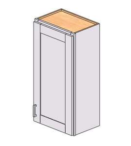 Armadietto da Parete Bianco Stile Shaker Sunique Sydney 18x36x12 Pollici, 1 Anta 2 Ripiani, Membrana PVC MDF, Mobile da Cucina Moderno - Product Image 1