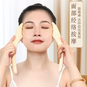 Cypress Wood Face Sculpting Stick Roller Type Face Lift <b>Massage</b> <b>Tool</b> For Facial Contouring And Acupressure - Product Image 1