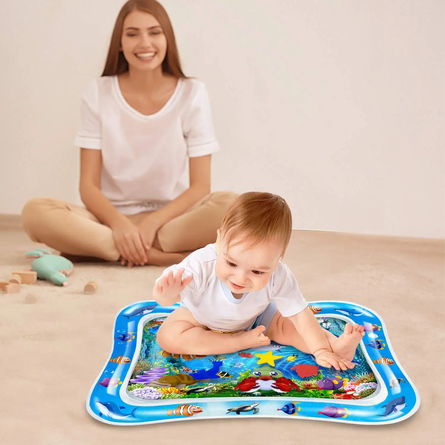 Tummy Time bébé tapis d'eau gonflable bébé tapis de jeu centre d'activité pour bébé enfants jouets pour bébé
