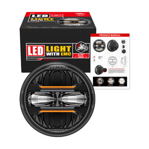 ハーレー ダイナ ソフテイル スポーツスター ナイトスター 48 アイアン883 1200 ワイドグライド ローライダー ナイト 対応 5.75インチ 丸型 LED ヘッドライト - Product Image 3