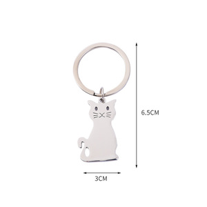 Portachiavi Personalizzato in Acciaio Inox a Forma di Gatto, Regalo Promozionale per Negozi di Animali, Tema Animale Carino per Viaggi - Product Image 5
