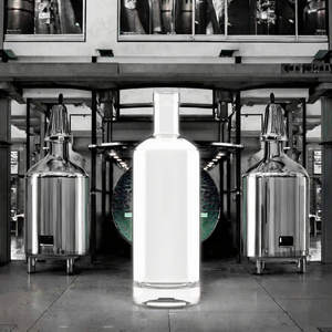 Nhà Máy Trực Tiếp <span class=keywords><strong>750Ml</strong></span> Dày Dưới Pha Lê Chai Thủy Tinh Màu Trắng Cho Brandy <span class=keywords><strong>Vodka</strong></span> Whiskey Tequila-Hỗ Trợ Màn Hình In Ấn & Nút Chai - Product Image 3